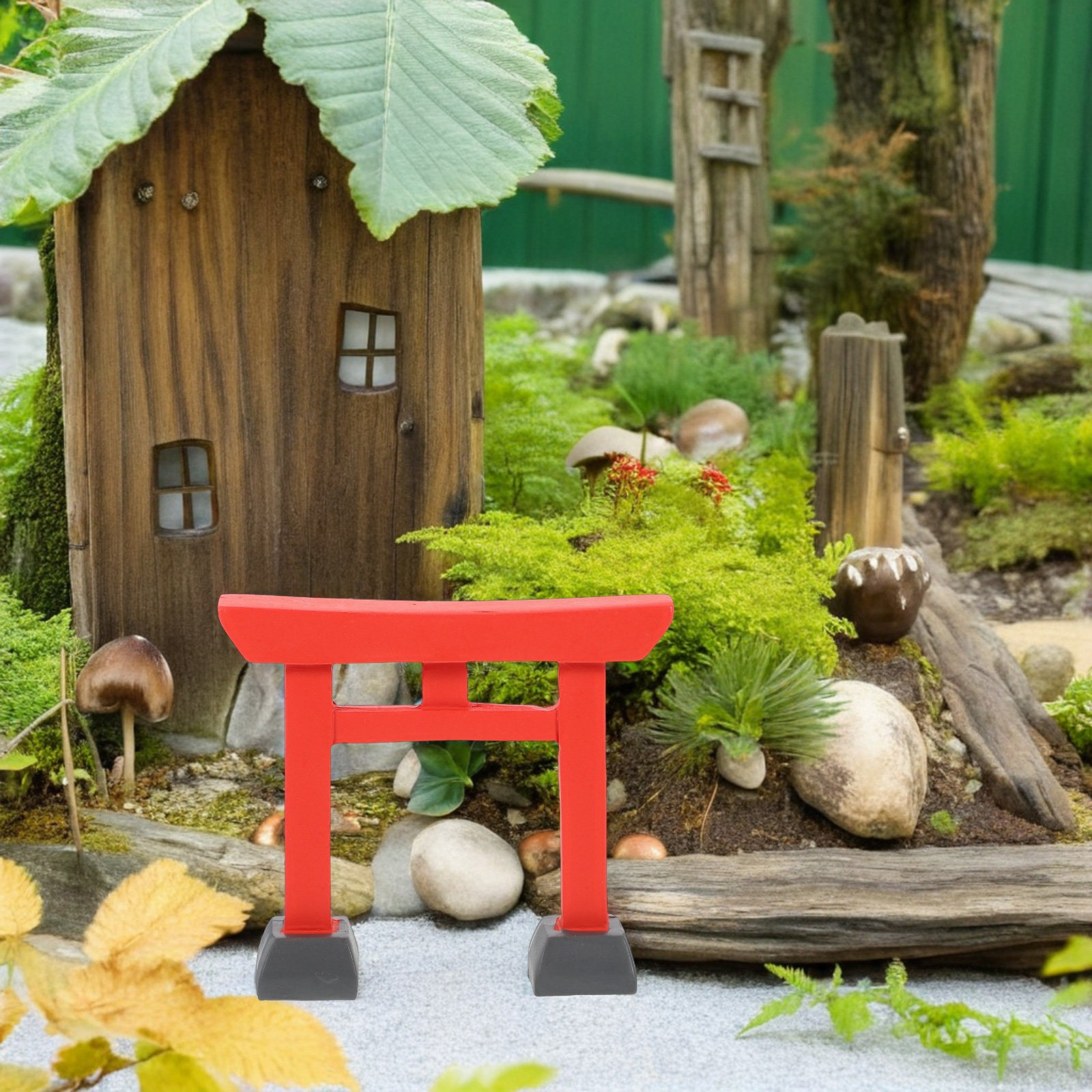 Bonsai Garden Entrance - 2Pcs Miniatur Resin Gerbang Torii Jepang