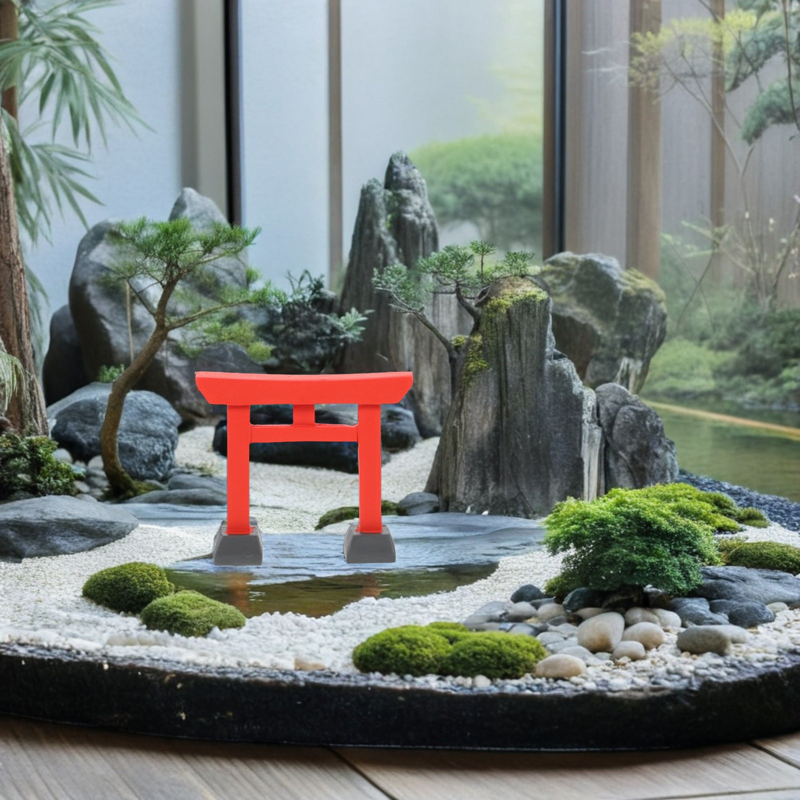 2Pcs Miniatur Resin Gerbang To - Bonsai Garden Entrance ulasan dan harga